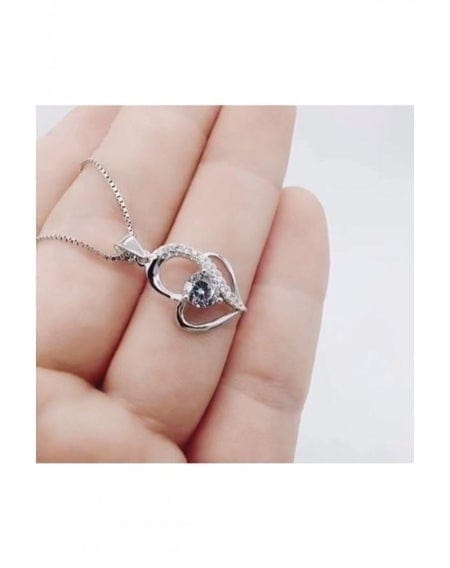 zil-kar Jewlery Silver Heart Solitaire Silver Pendant
