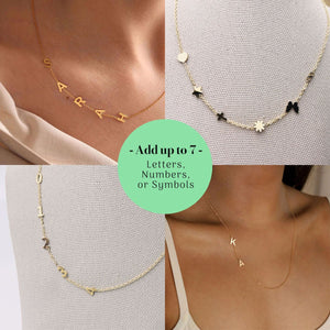 Sideway Initial Necklace