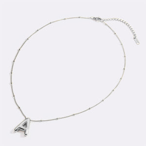 Balloon Initial Necklace with Satellite Chain