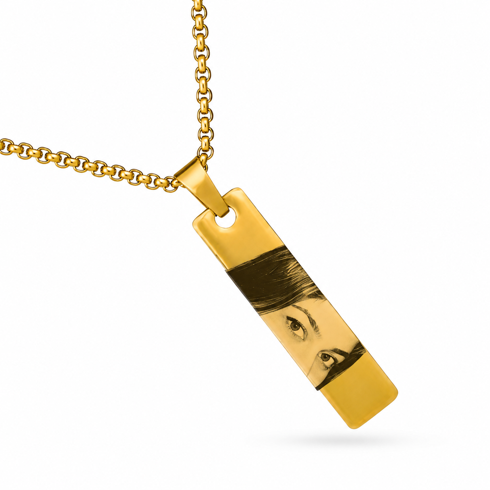 Personalized Photo Engraved Necklace (Eye/Half Face)