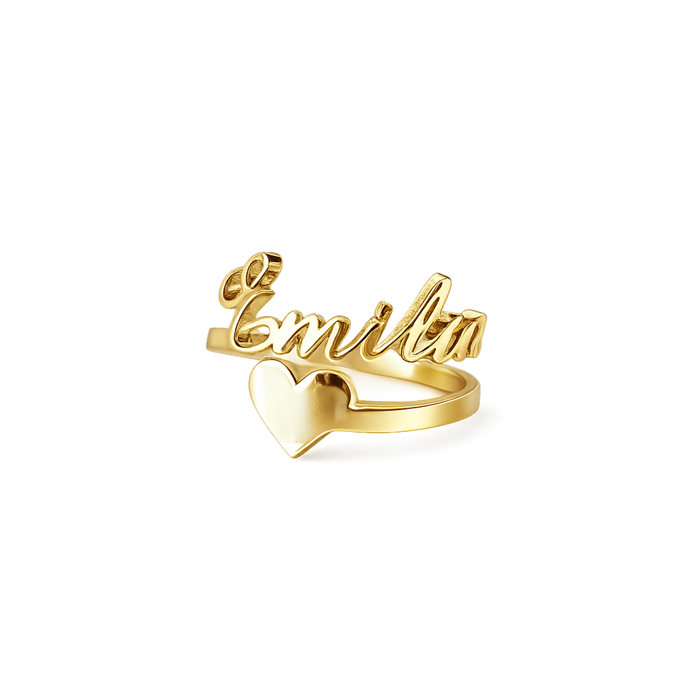 Adjustable One Name Ring