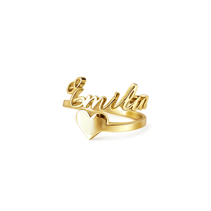 Adjustable One Name Ring
