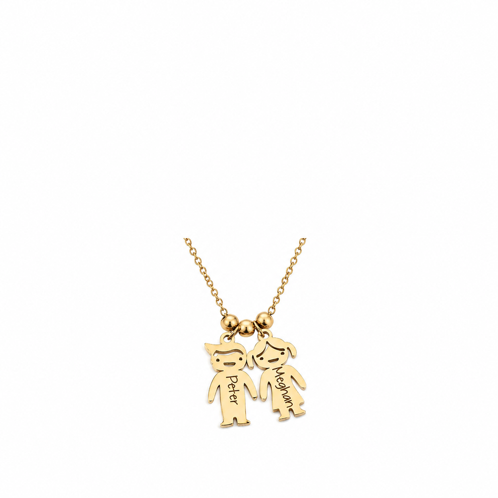 Personalized Engraved Couple Name Necklace