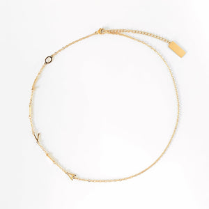 Sideway Initial Necklace