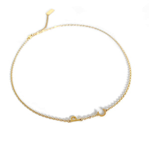 Sideway Initial Necklace