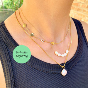 Sideway Initial Necklace