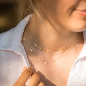 Sideway Initial Necklace