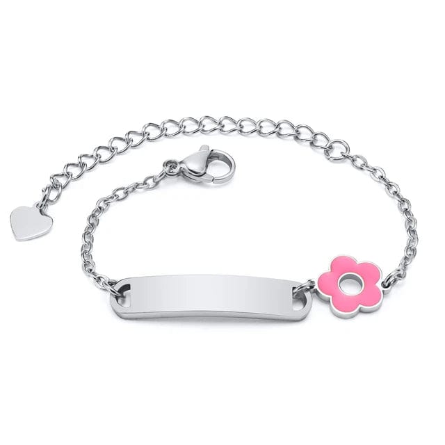 Antique Accessories Silver Child Charm Name Bracelet