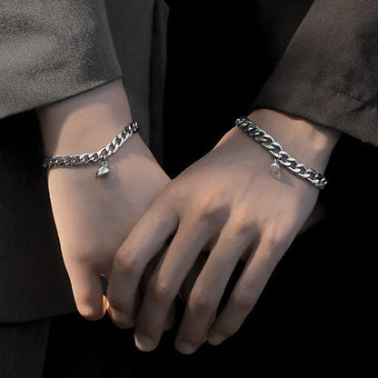 Antique Accessories Magnetic Heart Link Bracelets