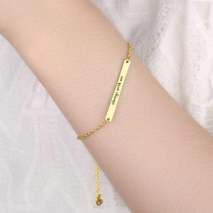AntiqueAccesories Custom Bar Engraved Bracelet