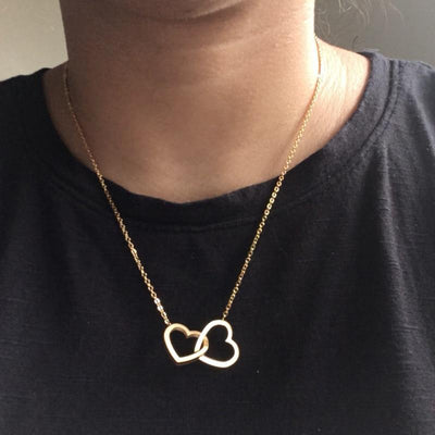 AntiqueAccesories Double Heart Necklace