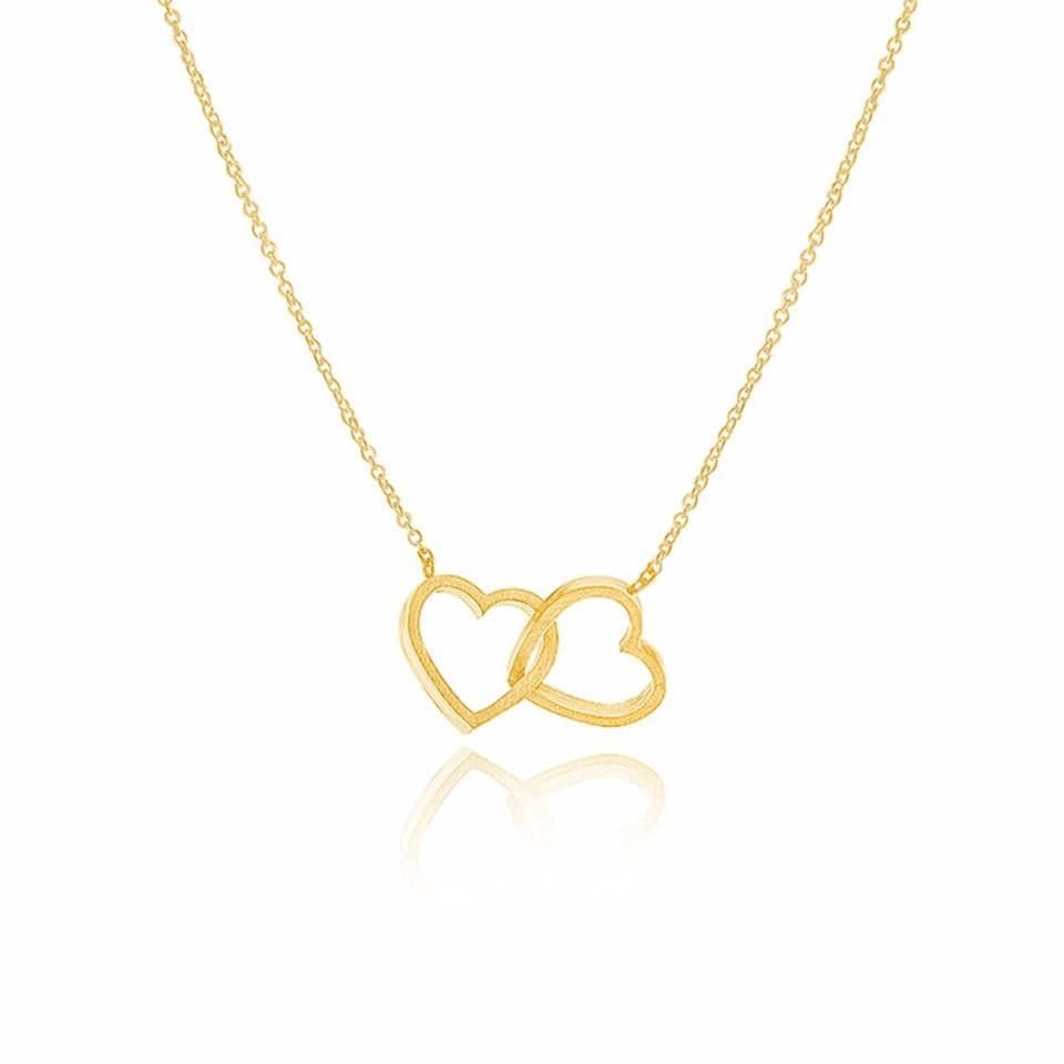 AntiqueAccesories Double Heart Necklace