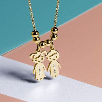 AntiqueAccesories ENGRAVED COUPLE NAME NECKLACE