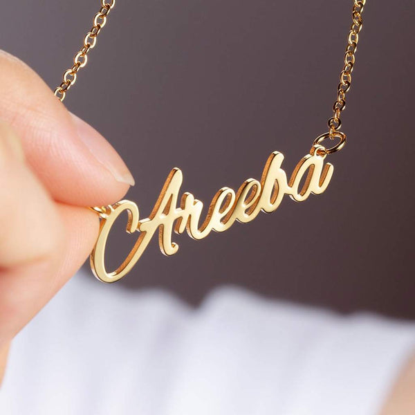 AntiqueAccesories Gold Sale Custom Name Necklace