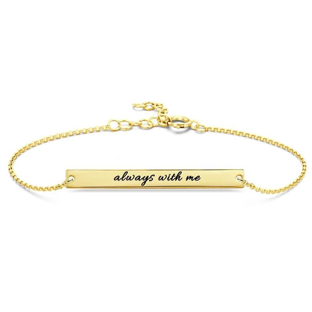 AntiqueAccesories Custom Bar Engraved Bracelet