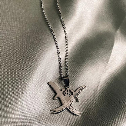 AntiqueAccesories Imam Ali Double Zulfikar Sword Pendant