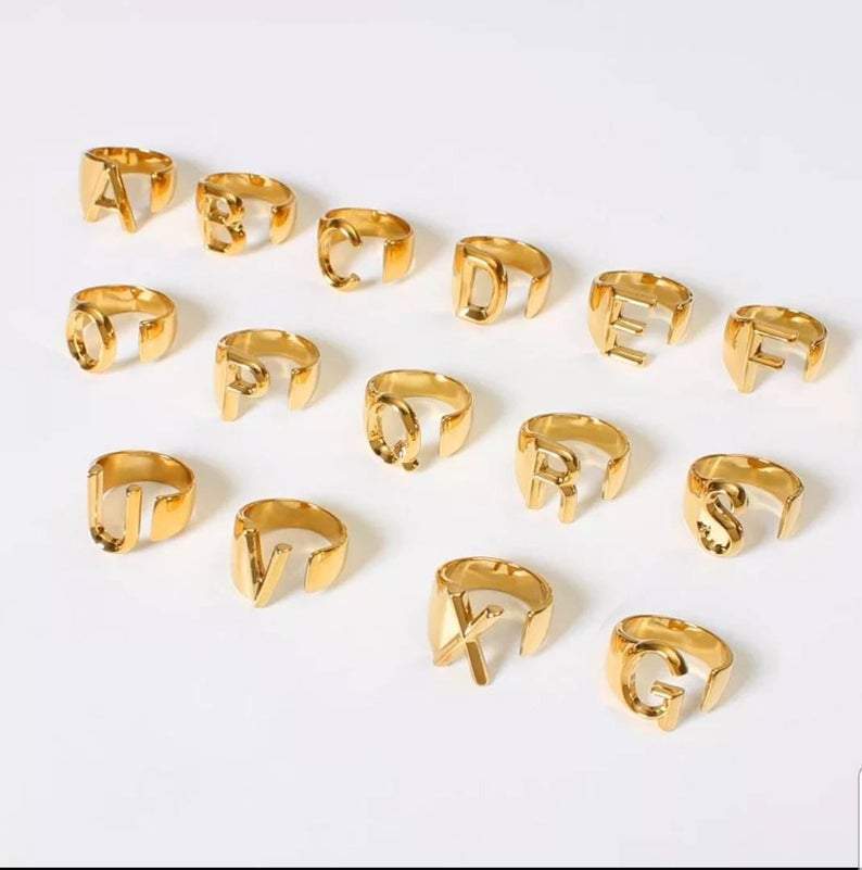 AntiqueAccesories Letter Rings - (A-Z)