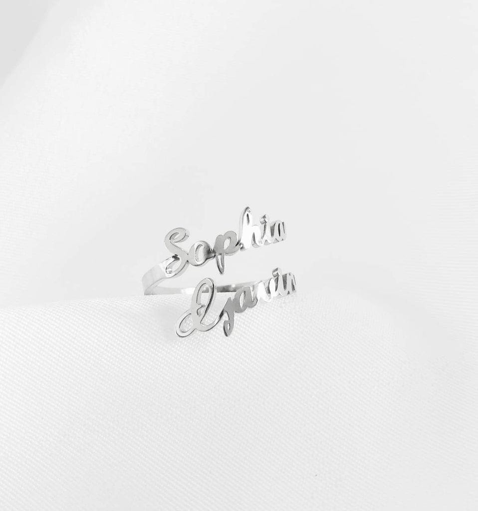 AntiqueAccesories Personalized Name Ring, 24k Gold