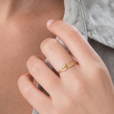 AntiqueAccesories Personalized  Name Ring Stackable Custom Rings