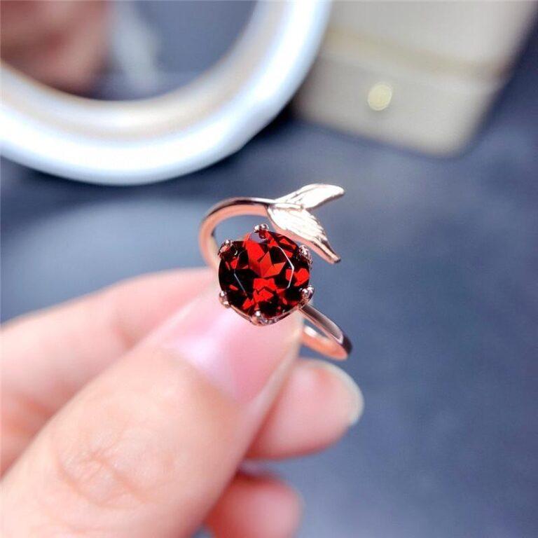 AntiqueAccesories Red Mermaid Ring (925 Sterling Silver)
