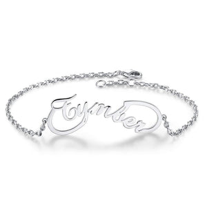 AntiqueAccesories silver Infinity Personalized Name Bracelets