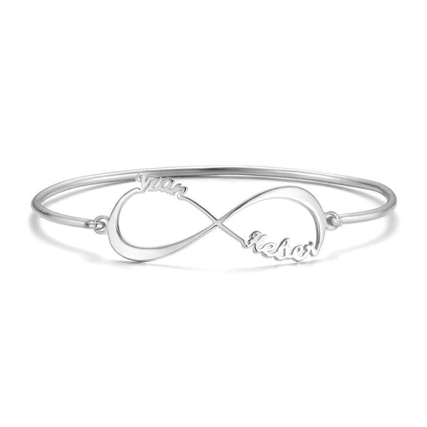 AntiqueAccesories silver Name Cuff Bangle