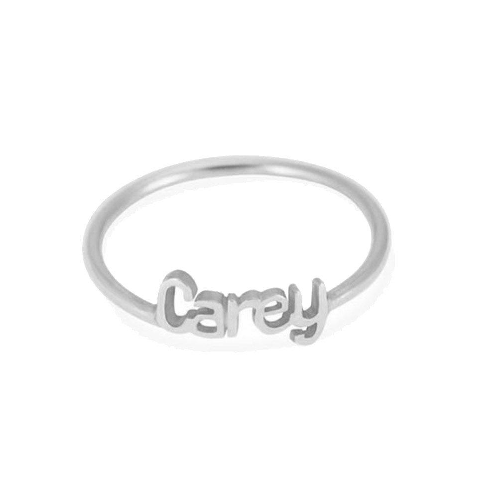 AntiqueAccesories silver Personalized  Name Ring Stackable Custom Rings