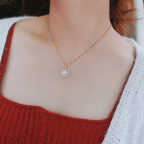 AntiqueAccesories SPIN AND CRYSTAL ANNULUS NECKLACE