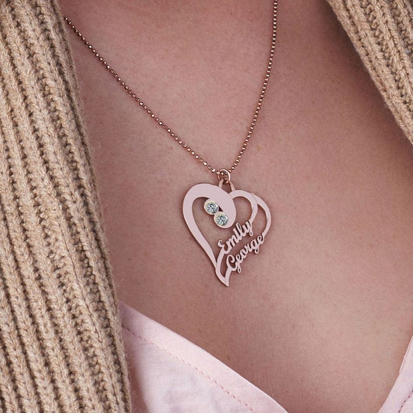 Baebie Personalized Couple Name Necklace