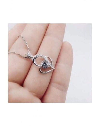 zil-kar Jewlery Silver Heart Solitaire Silver Pendant